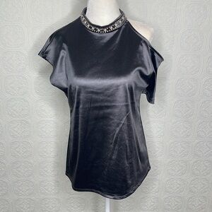 Marc New York•Metallic Charcoal Top
